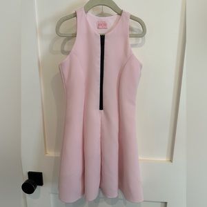 Zoe Ltd Pink Barbiecore zipper dress. Size 8
